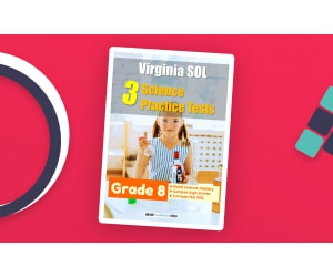 Virginia SOL Pack of 3 Science Practice Tests for Grade 8