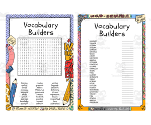 Vocabulary Builders word search and word scramble