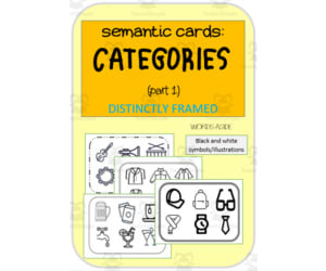 Vocabulary Flashcards Symbols and Illustrations Categories