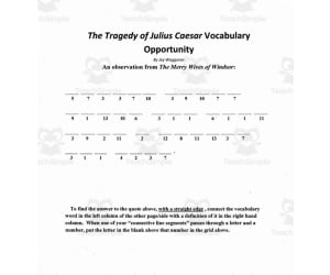 Vocabulary Opportunity: The Tragedy of Julius Caesar