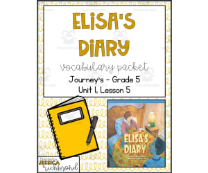 Vocabulary Packet -Journey's 5th grade - Unit 1 Lesson 5