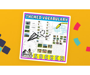 Vocabulary with Cards | Crossword Wordsearch Anagram SOCCER