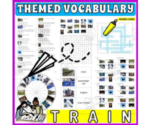 Vocabulary with Cards | Crossword Wordsearch Anagram TRAIN