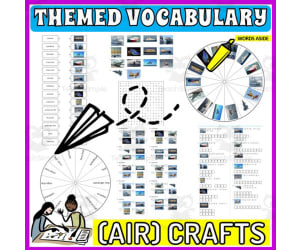 Vocabulary with Flash Cards | Crossword Wordsearch Anagram (AIR)CRAFTS