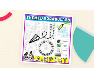Vocabulary with Flash Cards | Crossword Wordsearch Anagram AIRPORT