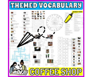 Vocabulary with Flash Cards | Crossword Wordsearch Anagram CAFE