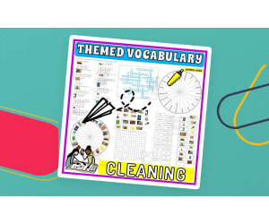 Vocabulary with Flash Cards | Crossword Wordsearch Anagram CLEANING