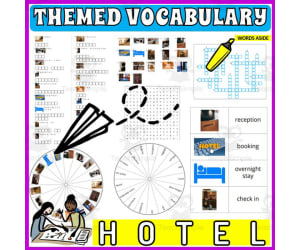 Vocabulary with Flash Cards | Crossword Wordsearch Anagram HOTEL