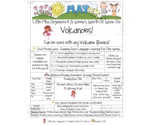 Volcanoes | Reading Activity Packet