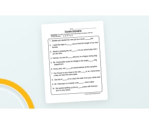 Vowel Digraphs Worksheet
