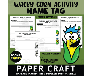 Wacky Corn Desk Name Tag Project
