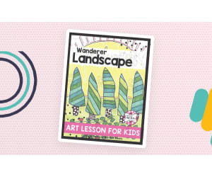 Wanderer Landscape Art Lesson for Kids
