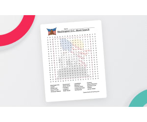 Washington D.C. Word Search Worksheet