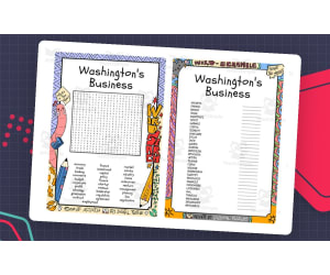 Washington's Business word search & scramble