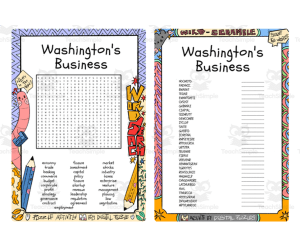 Washington's Business word search & scramble