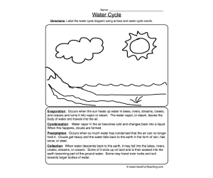 Water Cycle Worksheet
