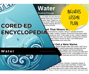 Water Reading Comprehension Passage - Cored Ed Encyclopedia
