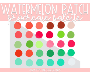 Watermelon Patch Procreate Color Palette