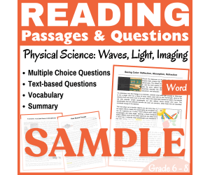 Waves, Light, Imaging: SAMPLE Physical Science Reading (Word)