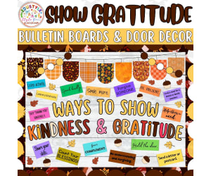 Ways to Show Kindness: Thanksgiving & Fall Bulletin Board & Door Decor