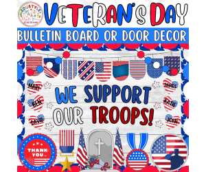 We Support Our Troops!:  Bulletin Boards & Door Decor Kits