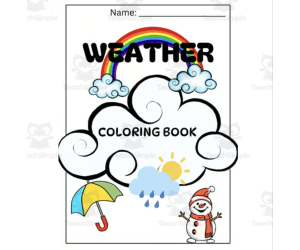 Weather Coloring Book - 11 Weather-Related Coloring Images