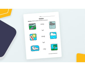 Weather Matching Pictures Worksheet