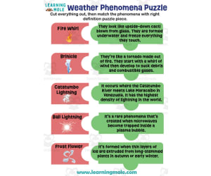 Weather Phenomena Puzzle Activity