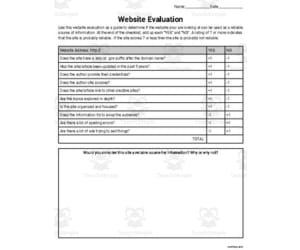 Website Evaluation (Editable in Google Docs)