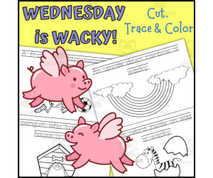 "Wednesday is Wacky" Mini Book for Kindergarten & First Grade