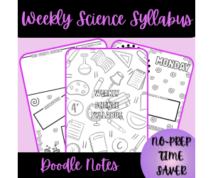 Weekly Science Syllabus Doodle Notes