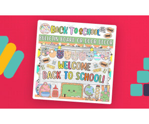 Welcome Back To School! August Bulletin Board And Door Decor Kit