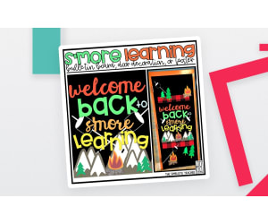 Welcome Back to S'more Learning Bulletin Board Kit, Door Decoration Set, or Poster