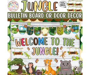 Welcome to the Jungle! Back To School Bulletin Board or Door Decor kit