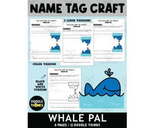Whale Pal Desk Name Tag Project