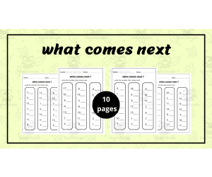 What Comes Next Activities - What Number Comes Next.