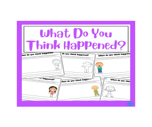 What Do You Think Happened Emotions Worksheets