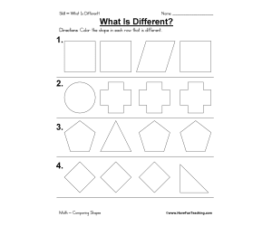 What Is Different Shapes Worksheet