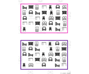 What is missing? Vocabulary Boards - BLACK AND WHITE SET 10