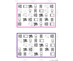 What is missing? Vocabulary Boards - BLACK AND WHITE SET 14
