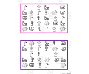 What is missing? Vocabulary Boards - BLACK AND WHITE SET 15
