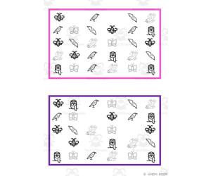 What is missing? Vocabulary Boards - BLACK AND WHITE SET 26