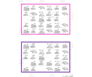 What is missing? Vocabulary Boards - BLACK AND WHITE SET 30