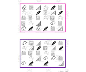 What is missing? Vocabulary Boards - BLACK AND WHITE SET 31