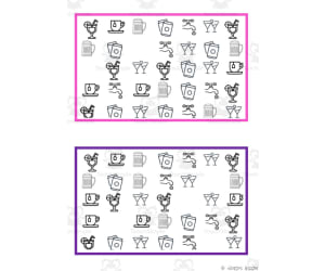 What is missing? Vocabulary Boards - BLACK AND WHITE SET 5