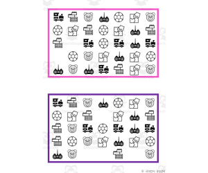 What is missing? Vocabulary Boards - BLACK AND WHITE SET 6