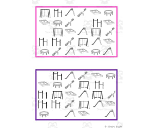 What is missing? Vocabulary Boards - BLACK AND WHITE SET 7