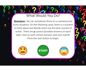 What would you do? An SEL Boom Cards about Awkward and Tricky Situations