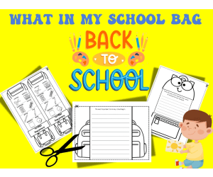 What's in My School Bag? | Back to School Writing Prompts & Craft Acti