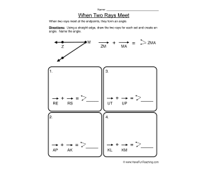 When Two Rays Meet Worksheet